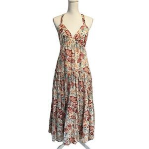 REBECCA TAYLOR La Vie Lucienne Floral Tank Dress in Creamsicle Combo Large MSRP